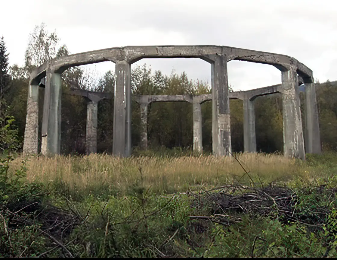 A mysterious 'Flytrap' structure built above a network of tunnels