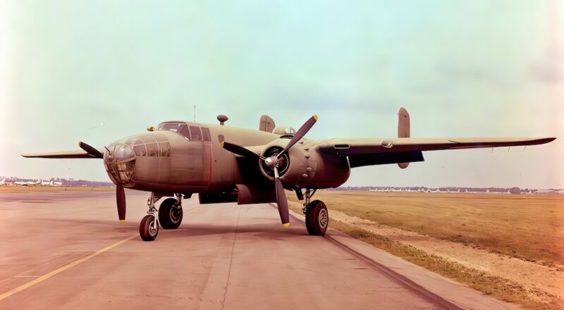 DAYTON, Ohio -- North American B-25B Mitchell at the National Museum of the United States Air Force. (U.S. Air Force photo)