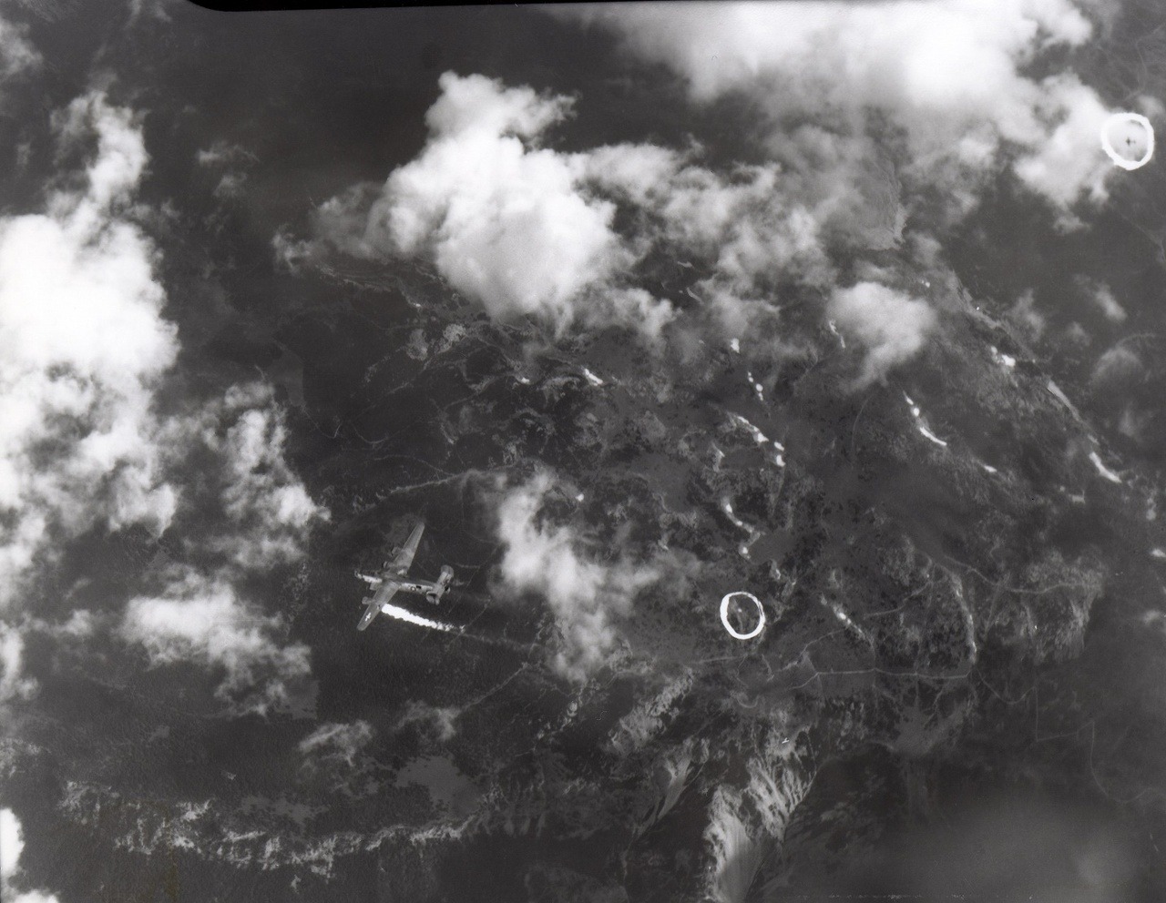 B-24 Extra Joker falls out of formation