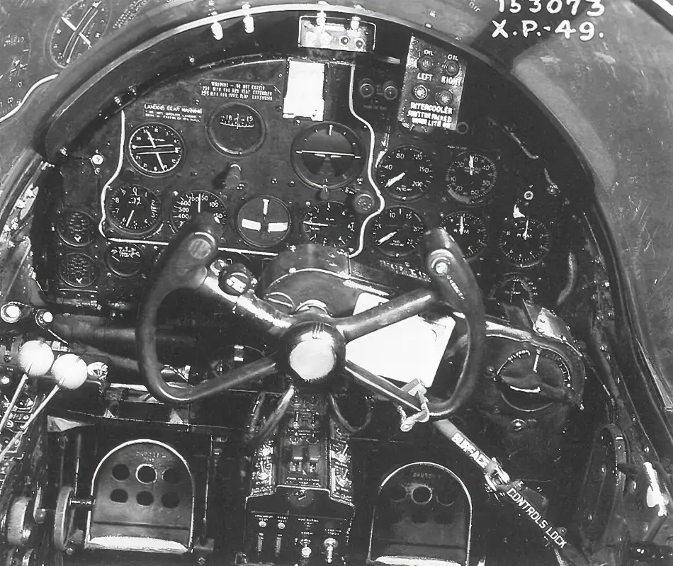 Lockheed XP-49 cockpit